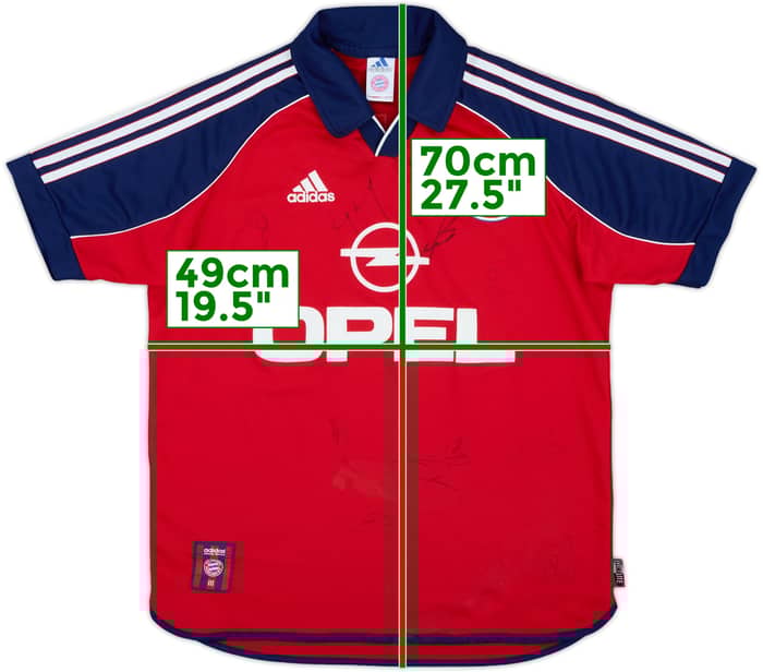 1999-01 Bayern Munich Signed Home Shirt - 9/10 - (XL.Boys)