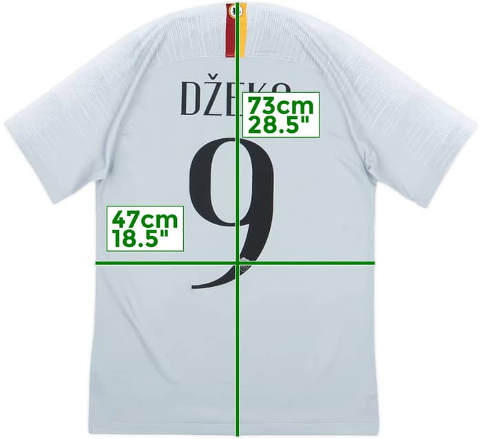 2018-19 Roma Away Shirt Dzeko #9 - 8/10 - (S)