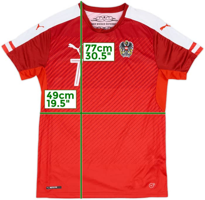 2016-17 Austria Home Shirt Arnautovic #7 - 7/10 - (M)