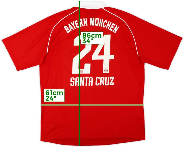 2005-06 Bayern Munich Home Shirt Santa Cruz #24 - 7/10 - (XL)