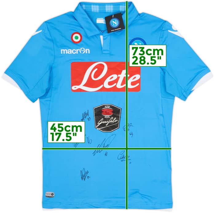 2014-15 Napoli Signed Home Shirt (L)