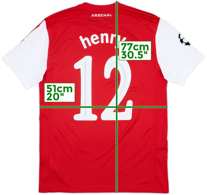2011-12 Arsenal Home Shirt Henry #12 - 8/10 - (M)