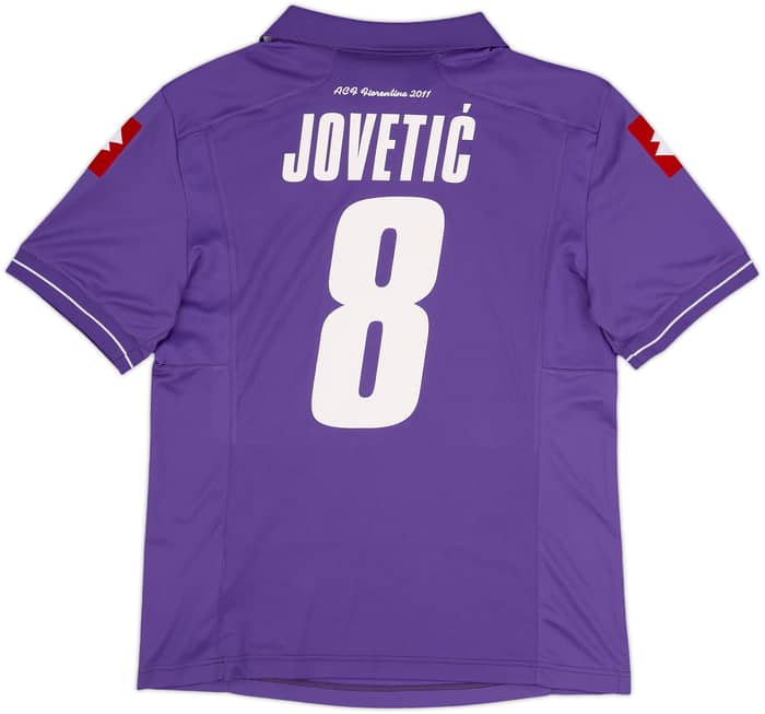 2011-12 Fiorentina Home Shirt Jovetic #8 - 7/10 - (L)