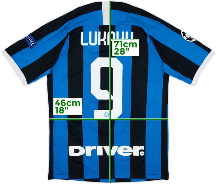 2019-20 Inter Milan Authentic Home Shirt Lukaku #9 - 7/10 - (M)