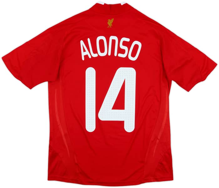 2008-10 Liverpool Home Shirt Alonso #14 - 6/10 - (L.Boys)