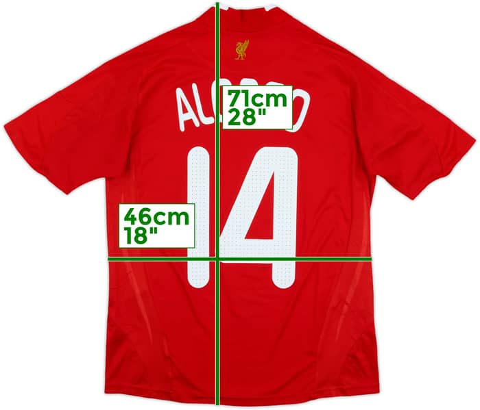 2008-10 Liverpool Home Shirt Alonso #14 - 6/10 - (L.Boys)