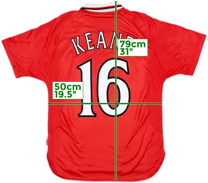 1999-00 Manchester United 'CL Winners' Shirt Keane #16 - 6/10 - (M)