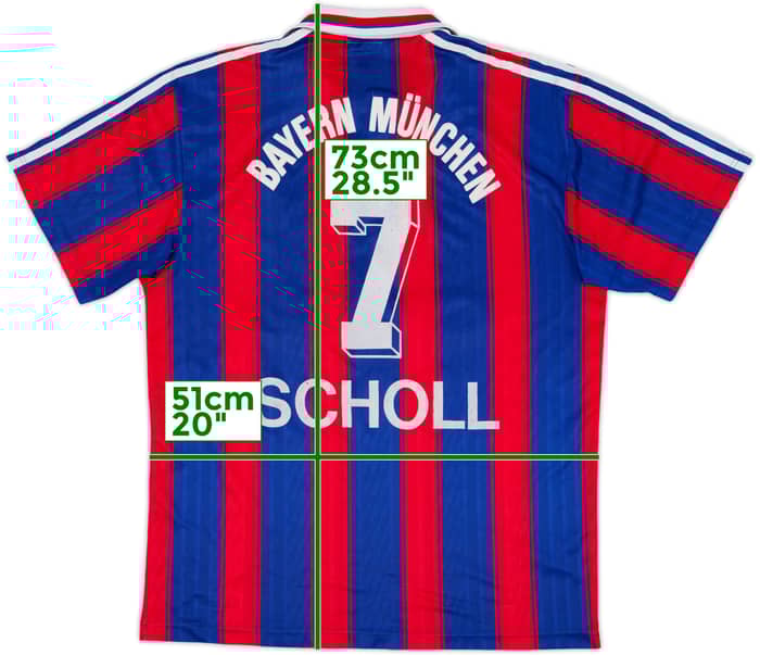 1995-97 Bayern Munich Home Shirt Scholl #7 - 6/10 - (L)