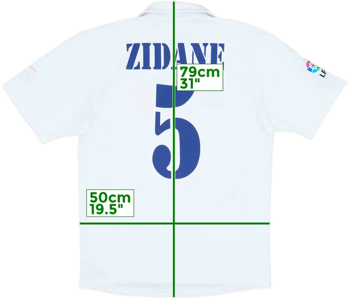 2001 Real Madrid Home Shirt Zidane #5 - 9/10 - (S)