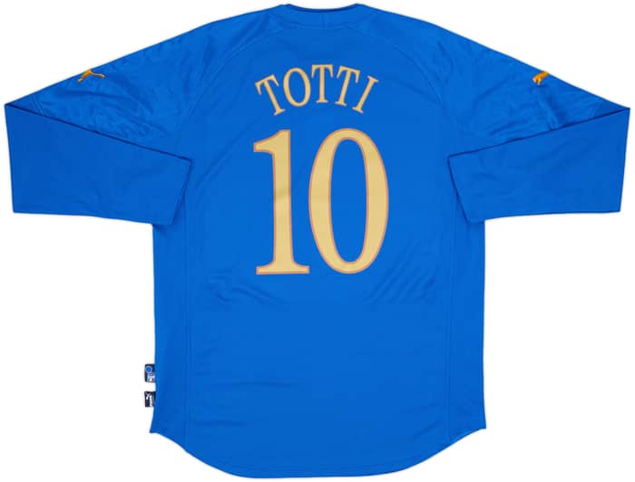 2004-06 Italy Home L/S Shirt Totti #10 - 9/10 - (XL)