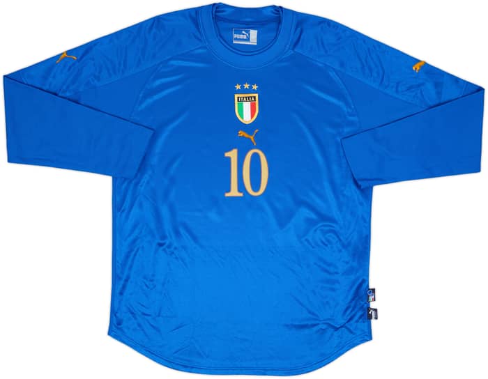 2004-06 Italy Home L/S Shirt Totti #10 - 9/10 - (XL)
