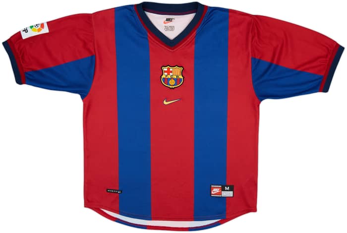 1998-00 Barcelona Home Shirt Rivaldo #11 - 9/10 - (M)