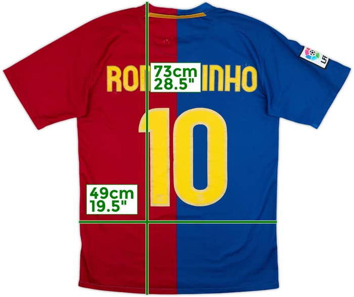 2008-09 Barcelona Home Shirt Ronaldinho #10 - 5/10 - (S)