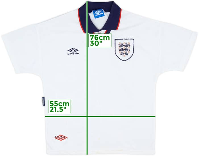1993-95 England Home Shirt - 5/10 - (L)