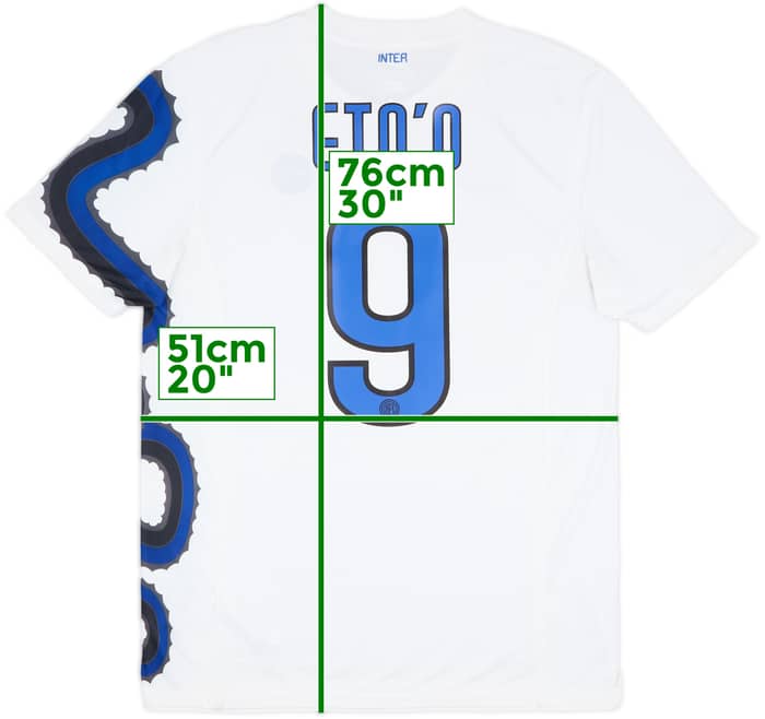 2010-11 Inter Milan Away Shirt Eto'o #9 - 7/10 - (M)