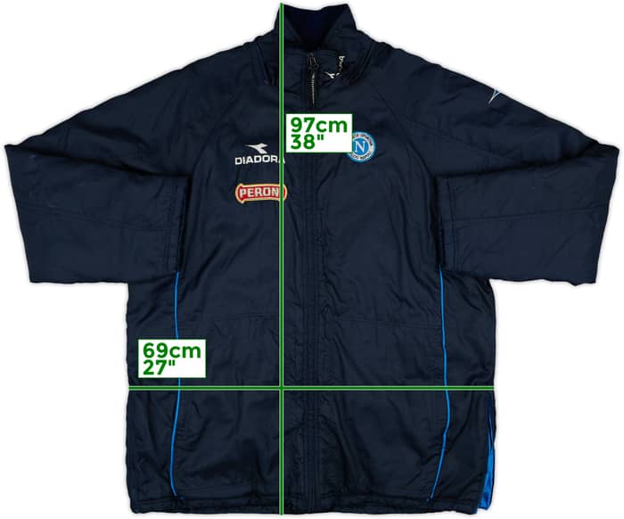 2000-01 Napoli Diadora Padded Bench Coat - 7/10 - (XL)