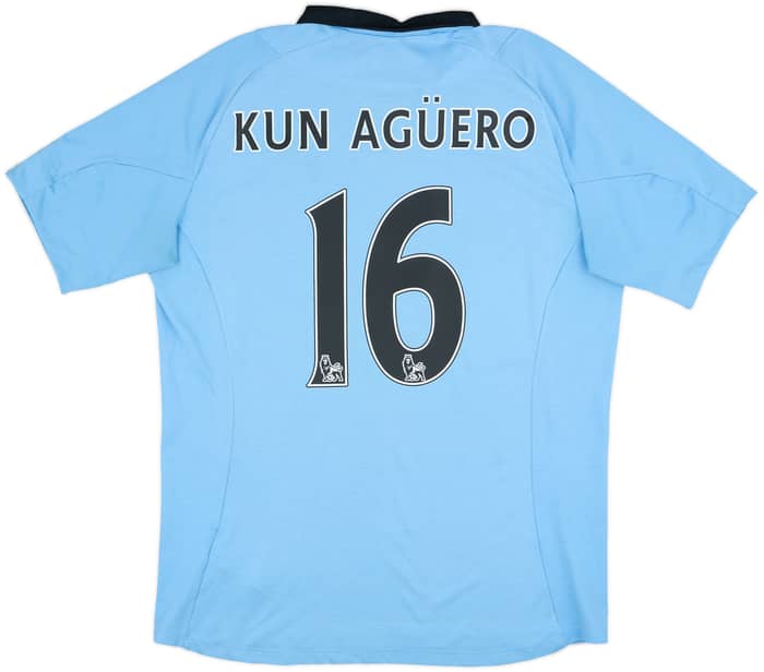 2012-13 Manchester City Home Shirt Kun Aguero #16 - 8/10 - (L)