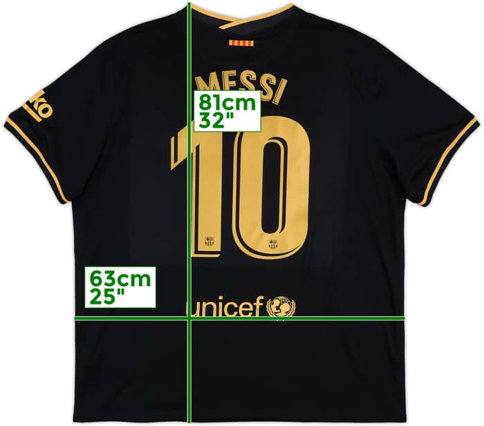 2020-21 Barcelona Away Shirt Messi #10 - 8/10 - (XXL)