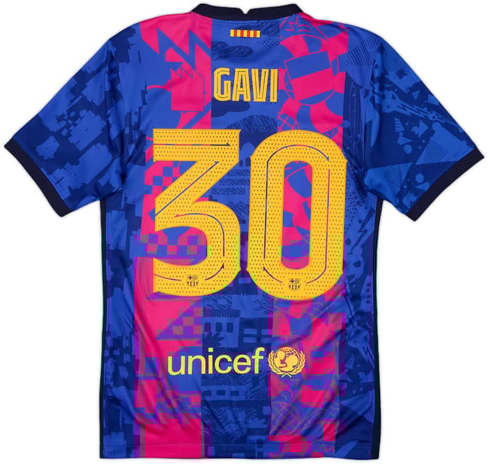 2021-22 Barcelona Third Shirt Gavi #30 - 9/10 - (XS)