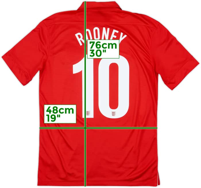 2013 England Away 150th Anniversary Shirt Rooney #10 - 9/10 - (M)