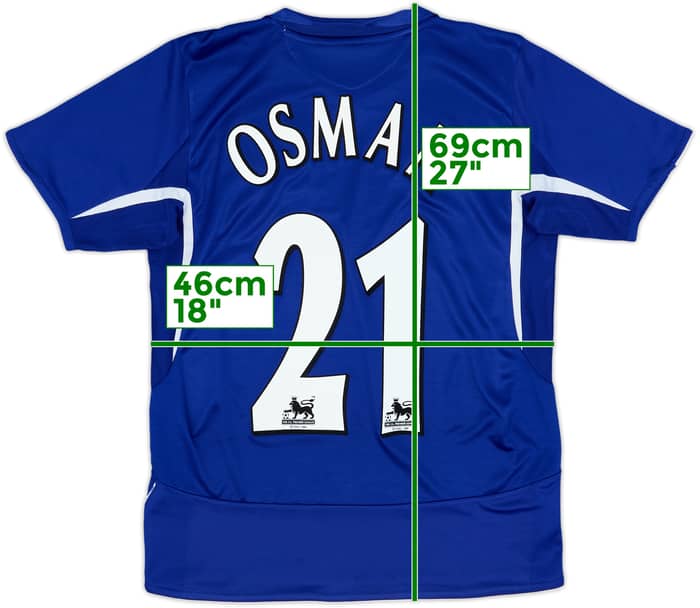 2005-06 Everton Home Shirt Osman #21 - 8/10 - (XL.Boys)