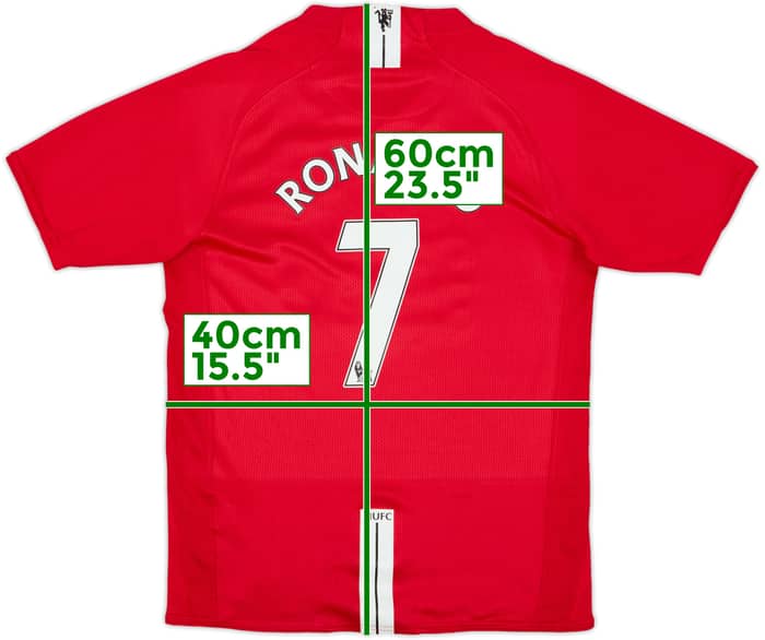 2007-09 Manchester United Home Shirt Ronaldo #7 - 7/10 - (L.Boys)
