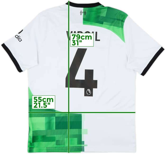 2023-24 Liverpool Away Shirt Virgil #4 - 7/10 - (L)