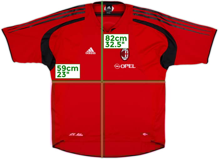 2004-05 AC Milan adidas Training Shirt - 8/10 - (XXL)