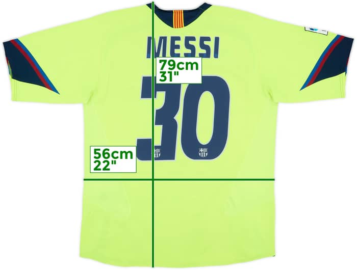 2005-06 Barcelona Away Shirt Messi #30 - 8/10 - (L)