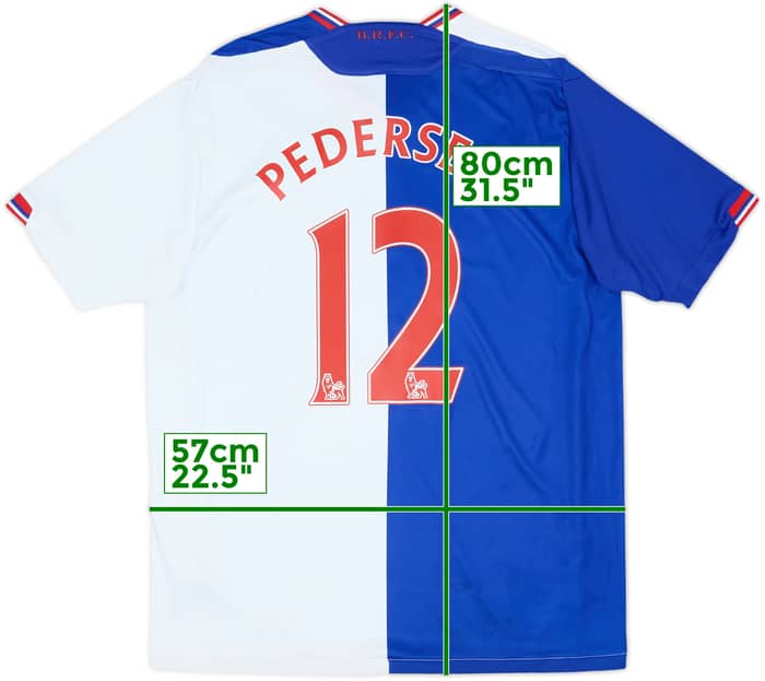 2009-10 Blackburn Home Shirt Pedersen #12 - 8/10 - (L)