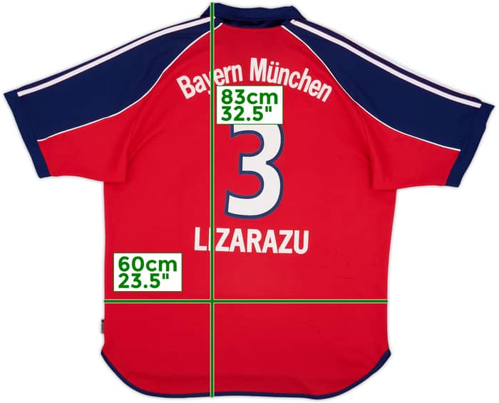 1999-01 Bayern Munich Home Shirt Lizarazu #3 - 7/10 - (XL)
