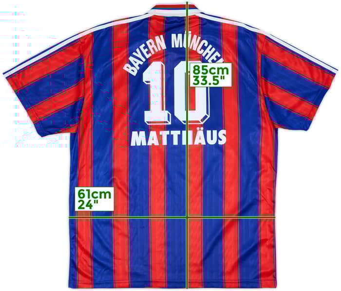 1995-97 Bayern Munich Home Shirt Matthaus #10 - 6/10 - (XL)