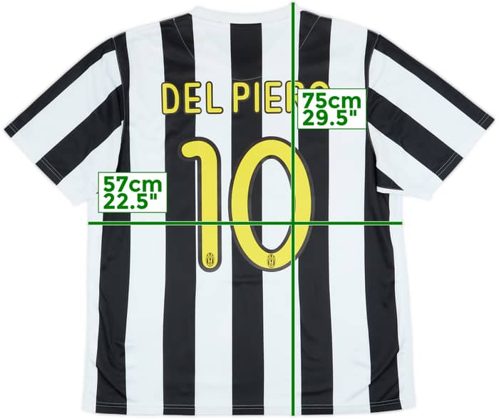 2009-10 Juventus Basic Home Shirt Del Piero #10 - 6/10 - (L)