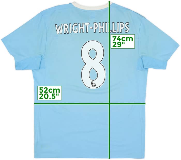 2009-10 Manchester City Home Shirt Wright-Phillips #8 - 6/10 - (L)