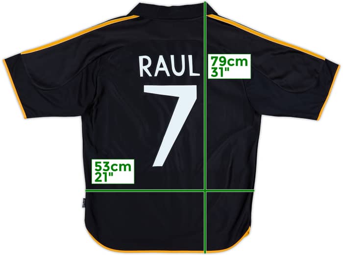 1999-01 Real Madrid Away Shirt Raul #7 - 8/10 - (M)