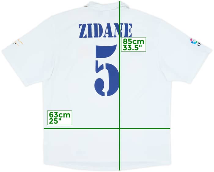 2002-03 Real Madrid Centenary Home Shirt Zidane #5 - 8/10 - (XL)