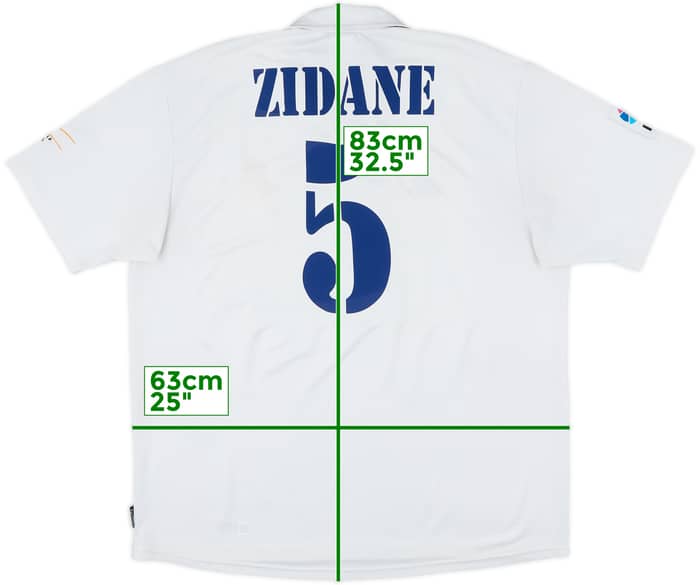 2001 Real Madrid Home Shirt Zidane #5 - 7/10 - (XL)