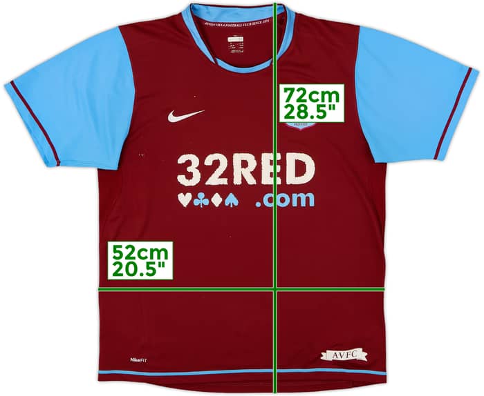2007-08 Aston Villa Home Shirt - 4/10 - (M)