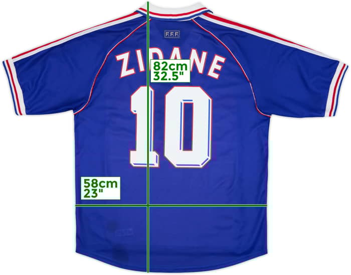 1998-00 France Home Shirt Zidane #10 - 7/10 - (L)
