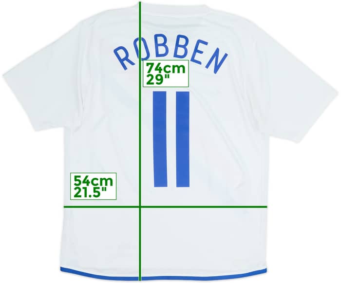 2006-08 Netherlands Away Shirt Robben #11 - 6/10 - (M)