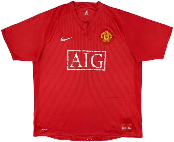 2007-09 Manchester United Home Shirt - 4/10 - (XL)