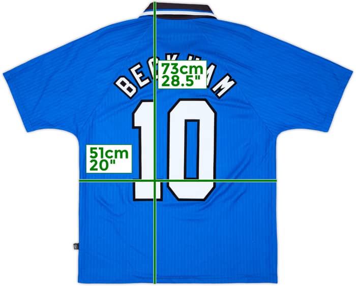 1996-98 Manchester United Third Shirt Beckham #10 - 7/10 - (M)