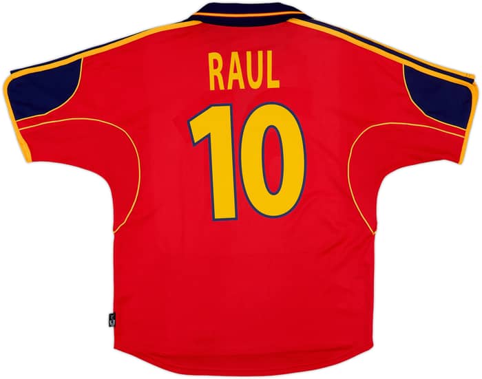 1999-02 Spain Home Shirt Raul #10 - 8/10 - (L)