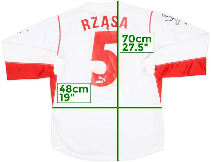 2002-04 Poland Home L/S Shirt Rzasa #5 - 5/10 - (L)