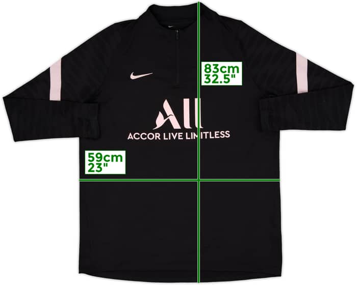 2021-22 Paris Saint-Germain Nike 1/4 Zip Drill Top - 6/10 - (XL)