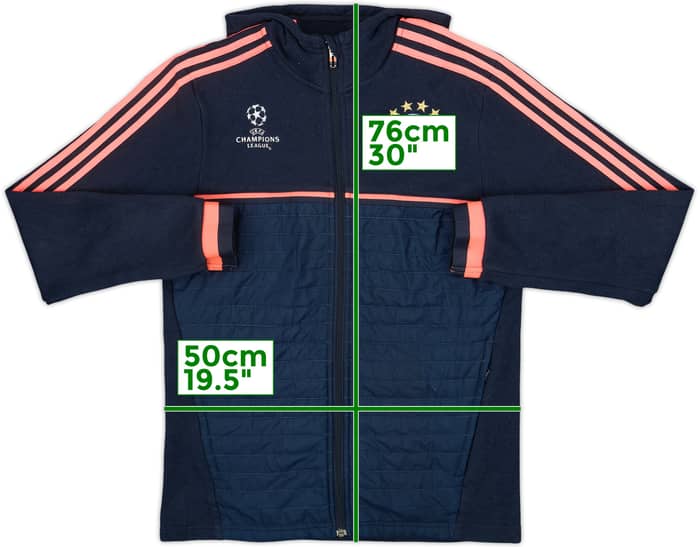 2015-16 Bayern Munich CL adidas Hooded Track Jacket - 8/10 - (M)
