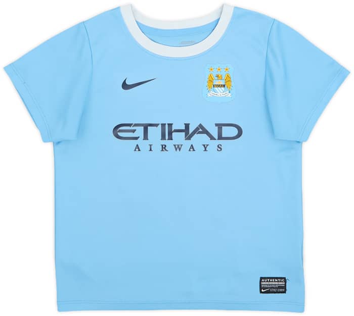 2013-14 Manchester City Home Shirt Kun Aguero #16 - 6/10 - (5-6 Years)