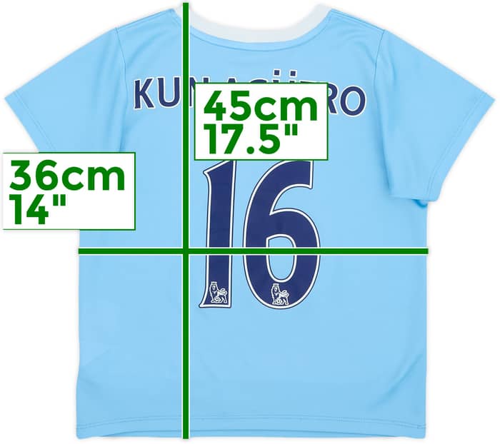 2013-14 Manchester City Home Shirt Kun Aguero #16 - 6/10 - (5-6 Years)