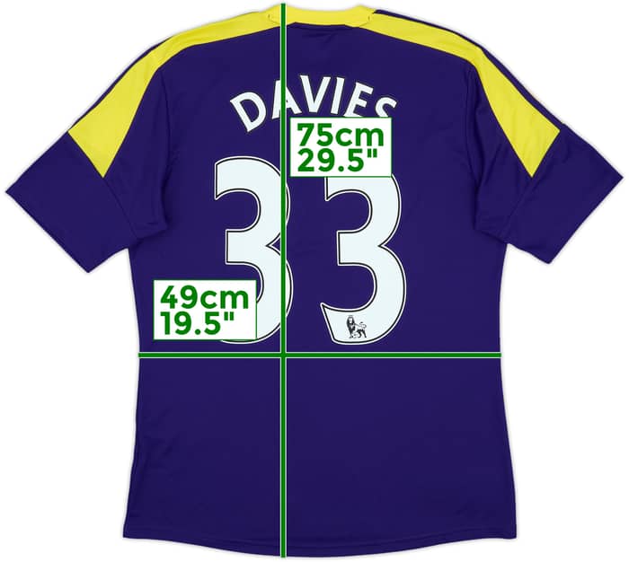 2013-14 Swansea Away Shirt Davies #33 - 8/10 - (M)
