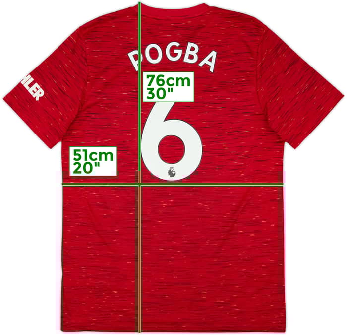 2020-21 Manchester United Home Shirt Pogba #6 - 7/10 - (L)